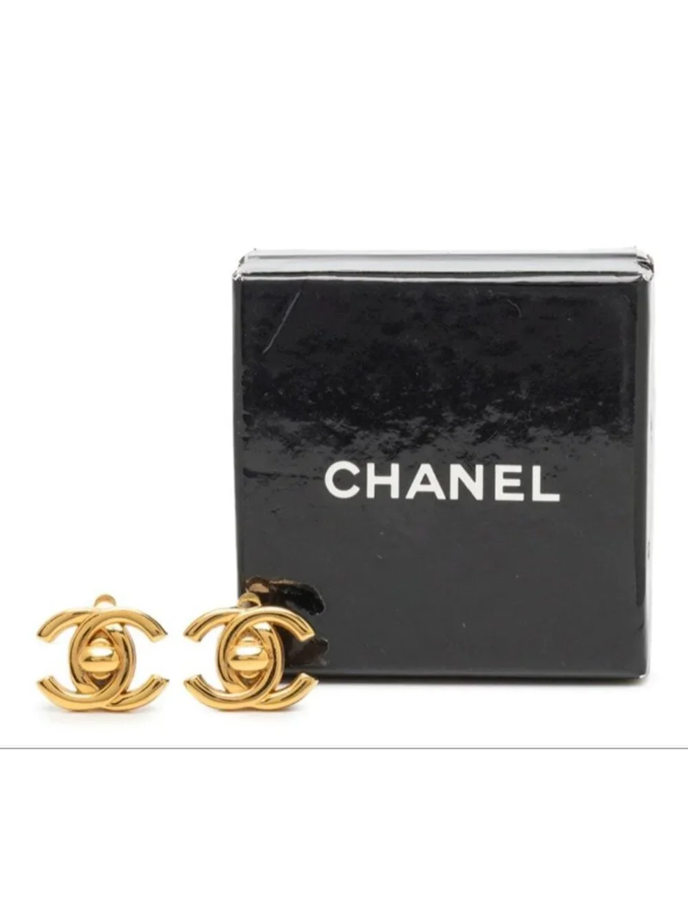 Chanel CC Logo Vintage Earrings